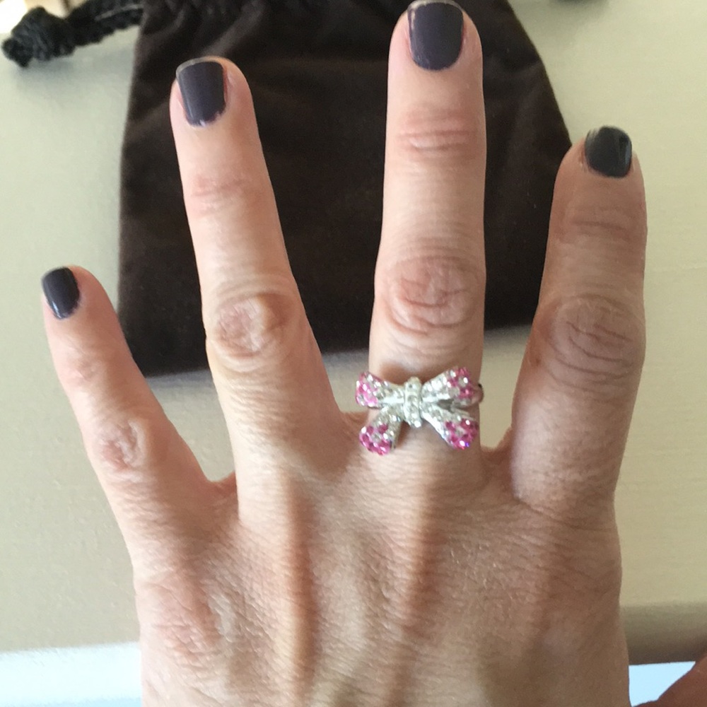 Sterling silver bow ring